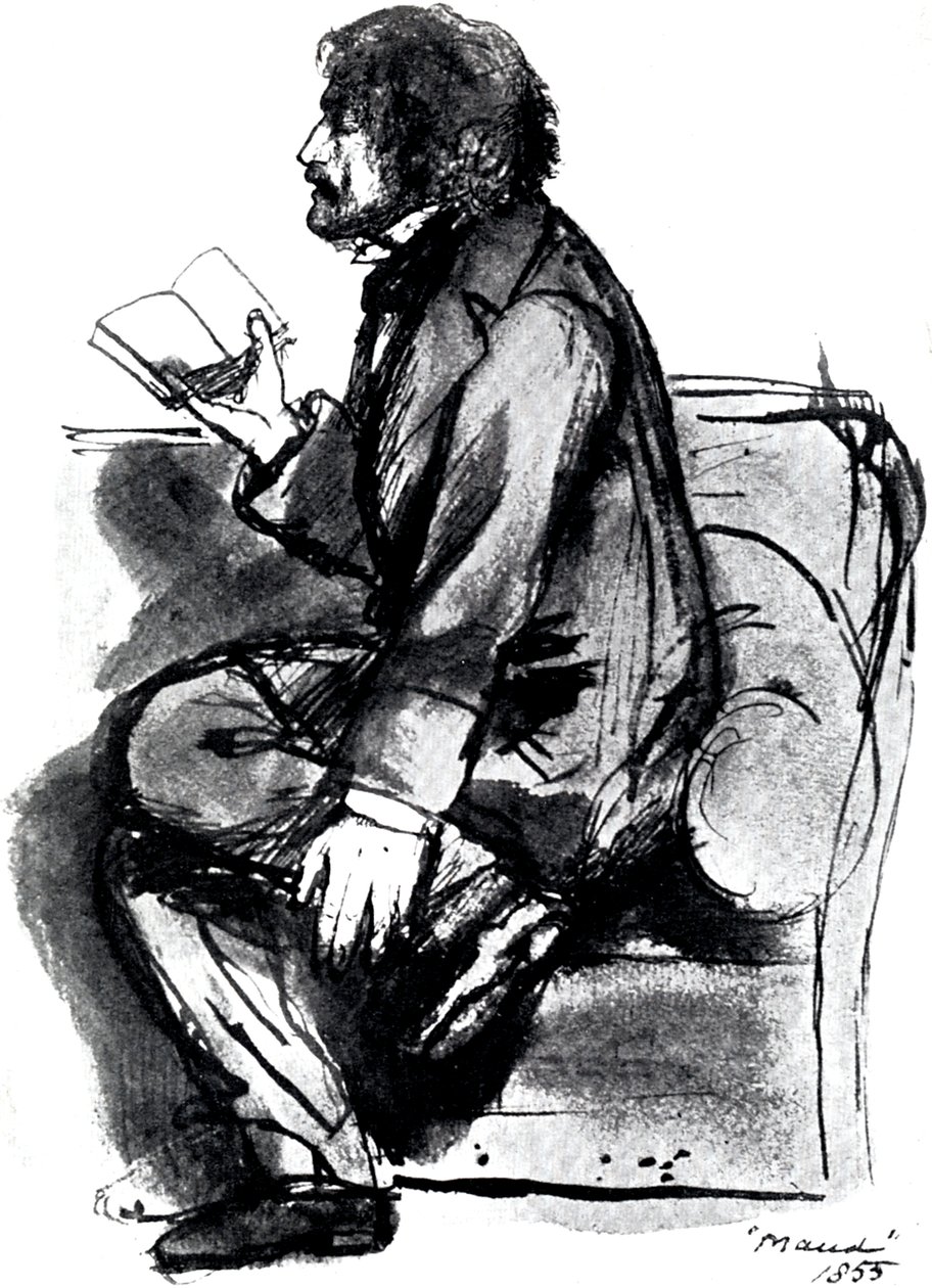 अल्फ्रेड टेनिसन, लेस्ट बैरन टेनीसन 1809-1892, अंग्रेजी कवि, 1855 द्वारा अज्ञात