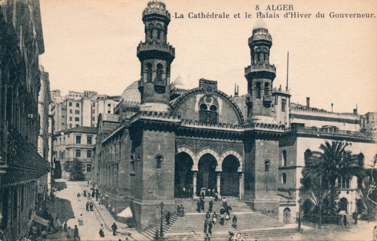 अल्जीयर्स - गवर्नर कैथेड्रल और विंटर पैलेस, c1900 द्वारा अज्ञात