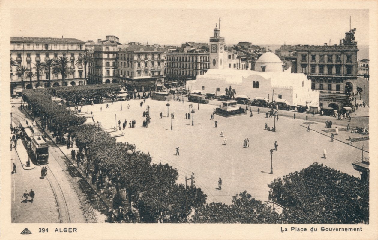 अल्जीयर्स - प्लेस डू गोवेर्नमेंट, c1900 द्वारा अज्ञात