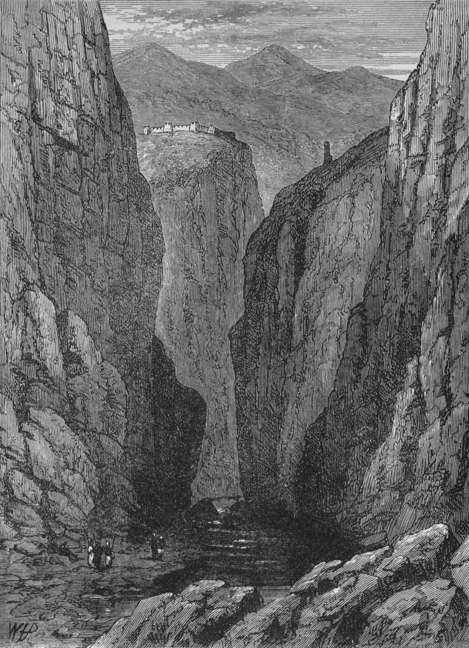 अली मस्जिद और खैबर दर्रा, c1880 द्वारा अज्ञात