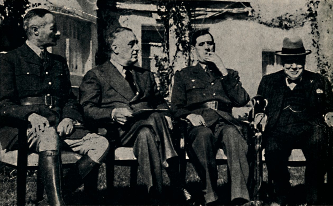 कासाब्लांका, फ्रांसीसी मोरक्को में संबद्ध सम्मेलन, जनवरी 1943, 1945। द्वारा अज्ञात