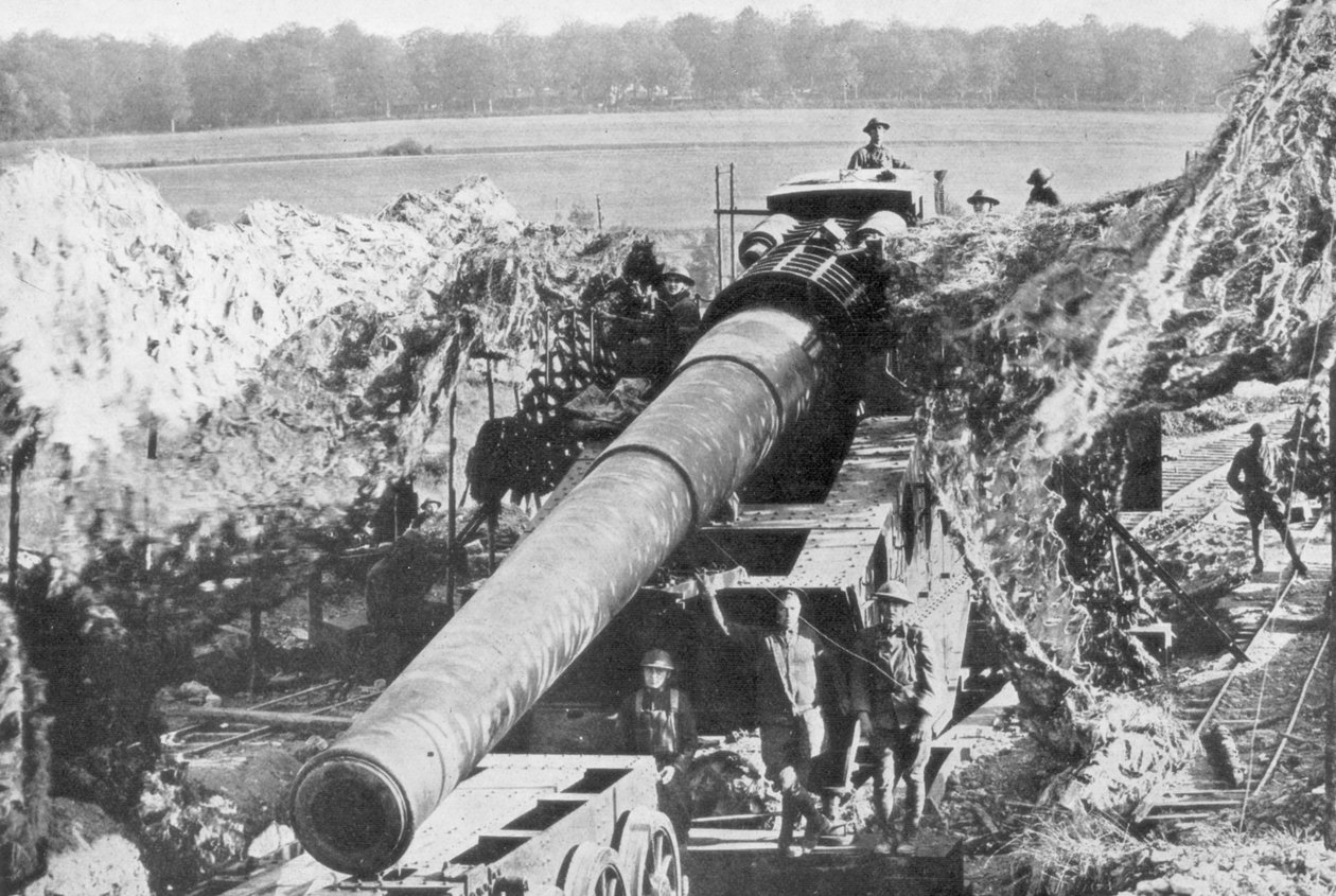 अमेरिकी 14 इंच की रेलवे बंदूक, मीयूज-आर्गोनने ऑफेंसिव, फ्रांस, 1918 द्वारा अज्ञात