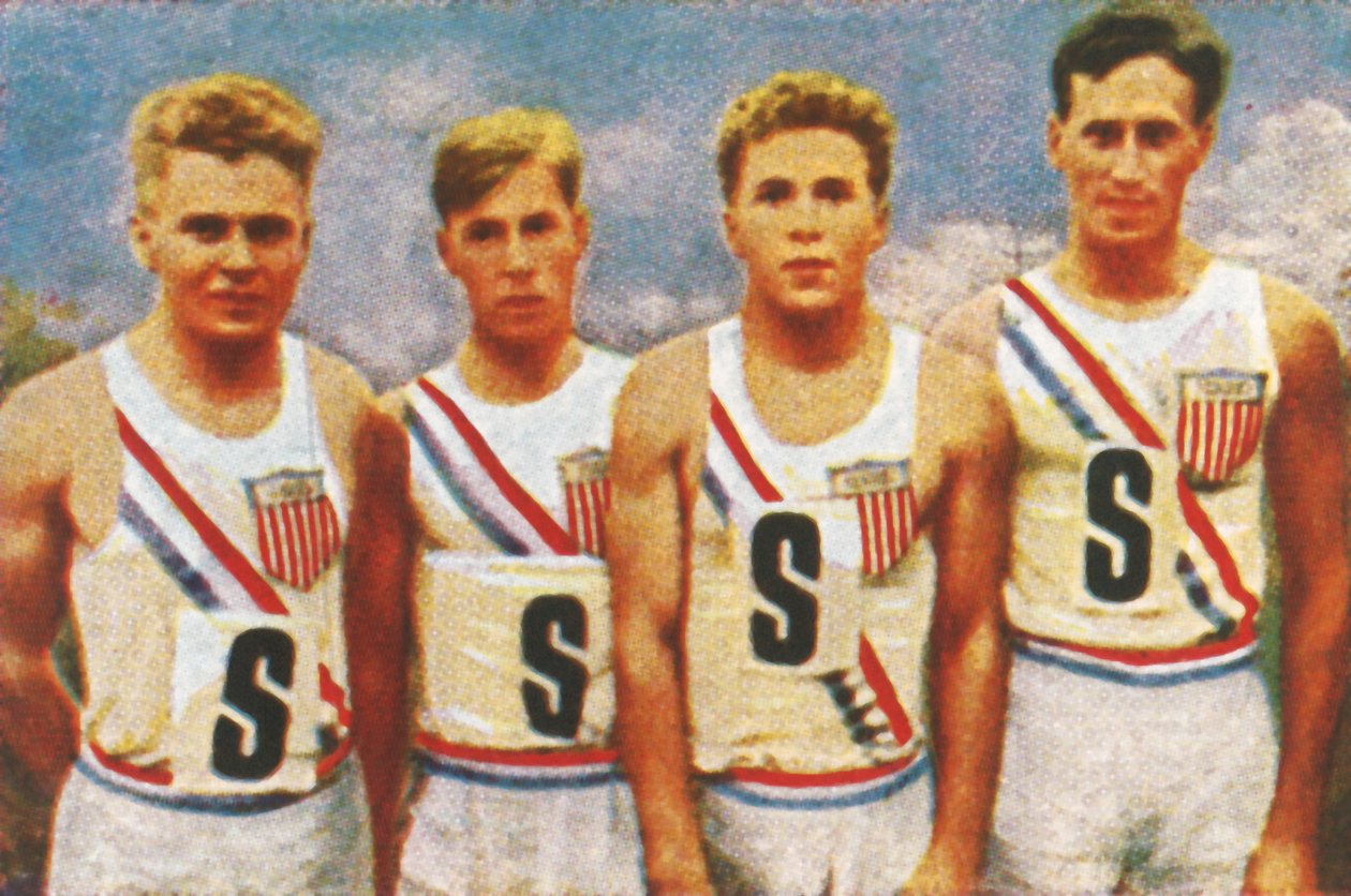 अमेरिकी टीम, 4 x 100 मीटर रिले, 1928। द्वारा अज्ञात