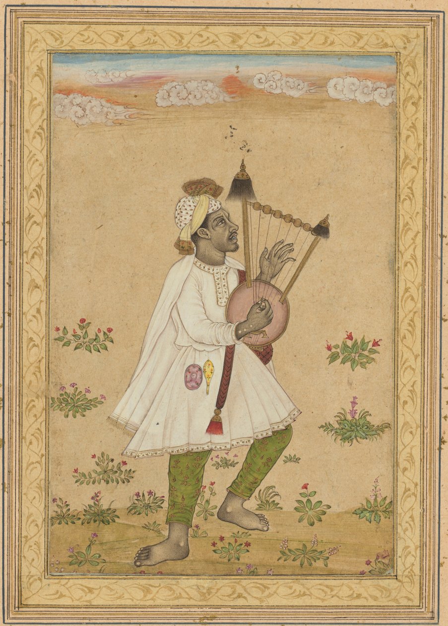 एक अफ्रीकी लायर प्लेयर, सी। 1640-1660। द्वारा अज्ञात