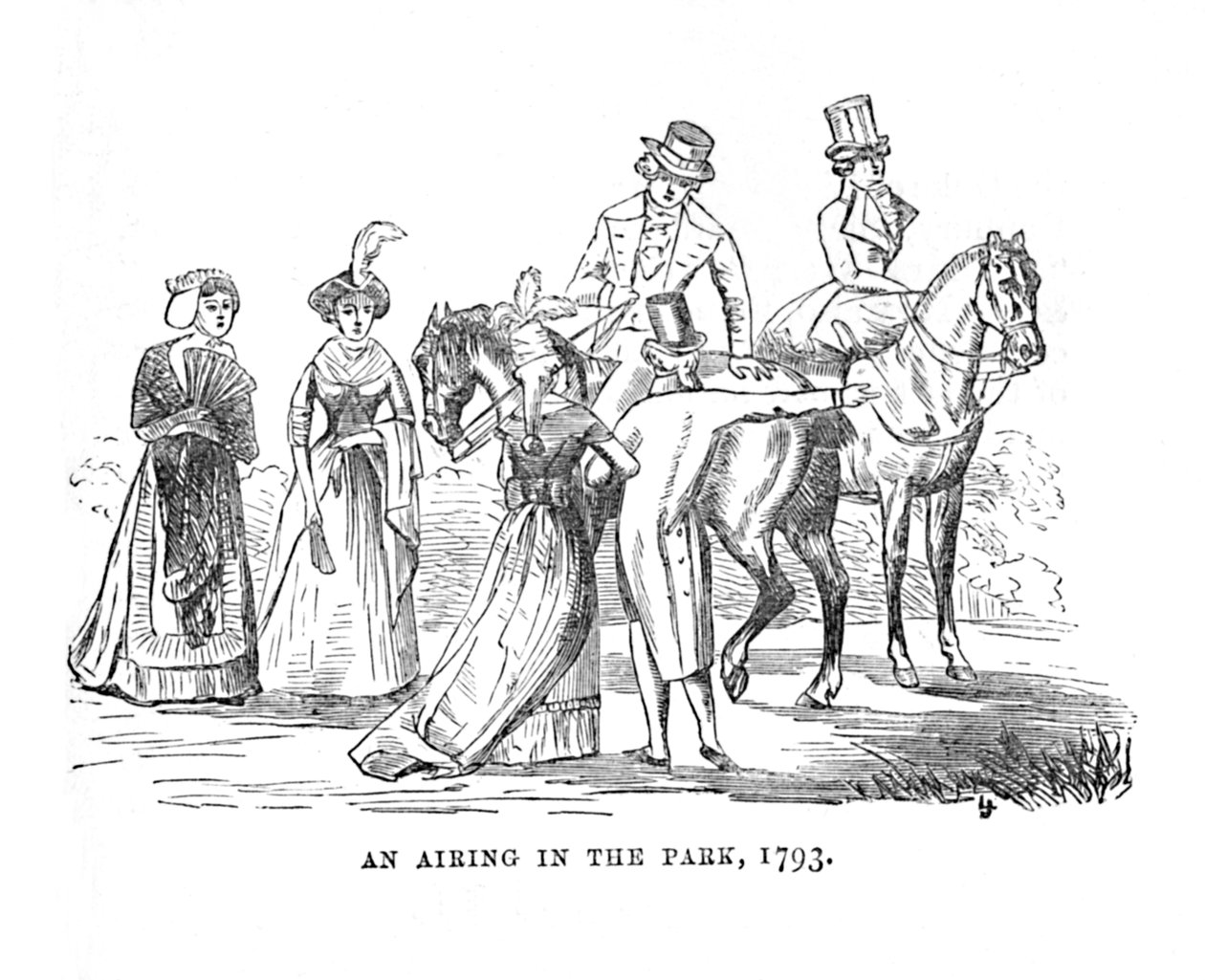 पार्क में एक एयरिंग, 1793, c1870 द्वारा अज्ञात