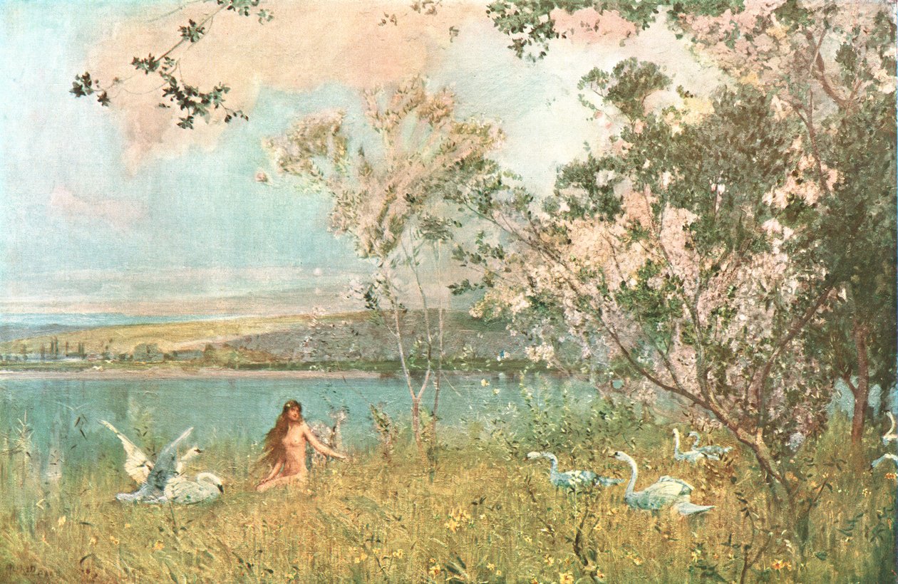 स्प्रिंग का एक Idyll, 1897, c1902। द्वारा अज्ञात
