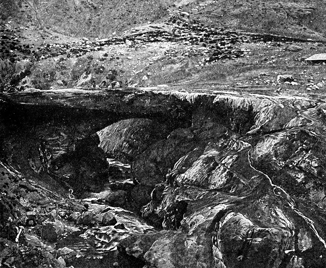 एक इंका ब्रिज, पेरू, 1895 द्वारा अज्ञात