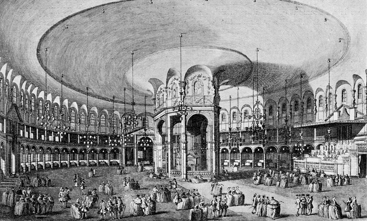 1899 में रानीलघ गार्डन में रोटुंडा का एक अंदरूनी दृश्य द्वारा अज्ञात