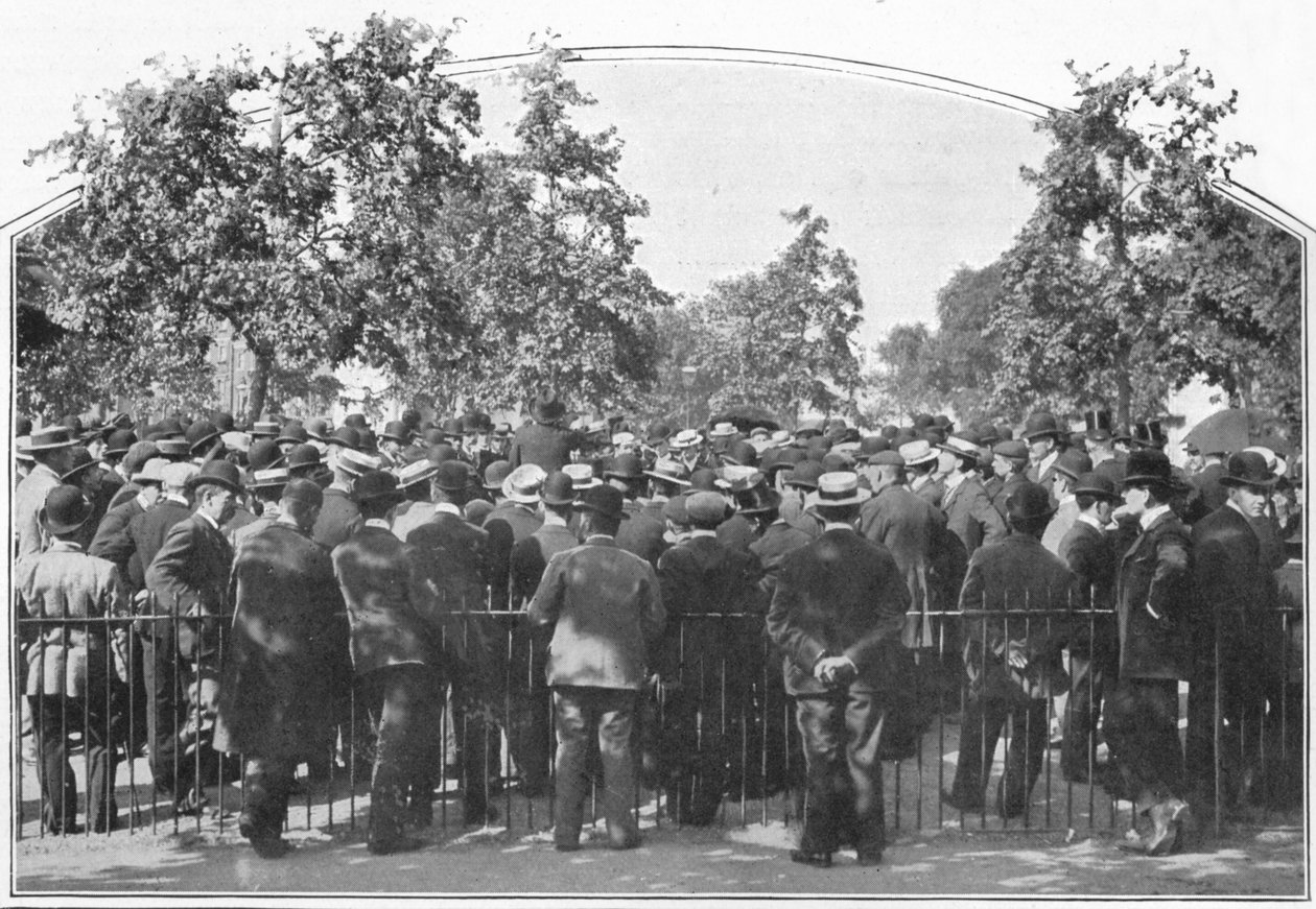अल फ्रेस्को व्याख्यान, हाइड पार्क, लंदन, c1900 1901 द्वारा अज्ञात