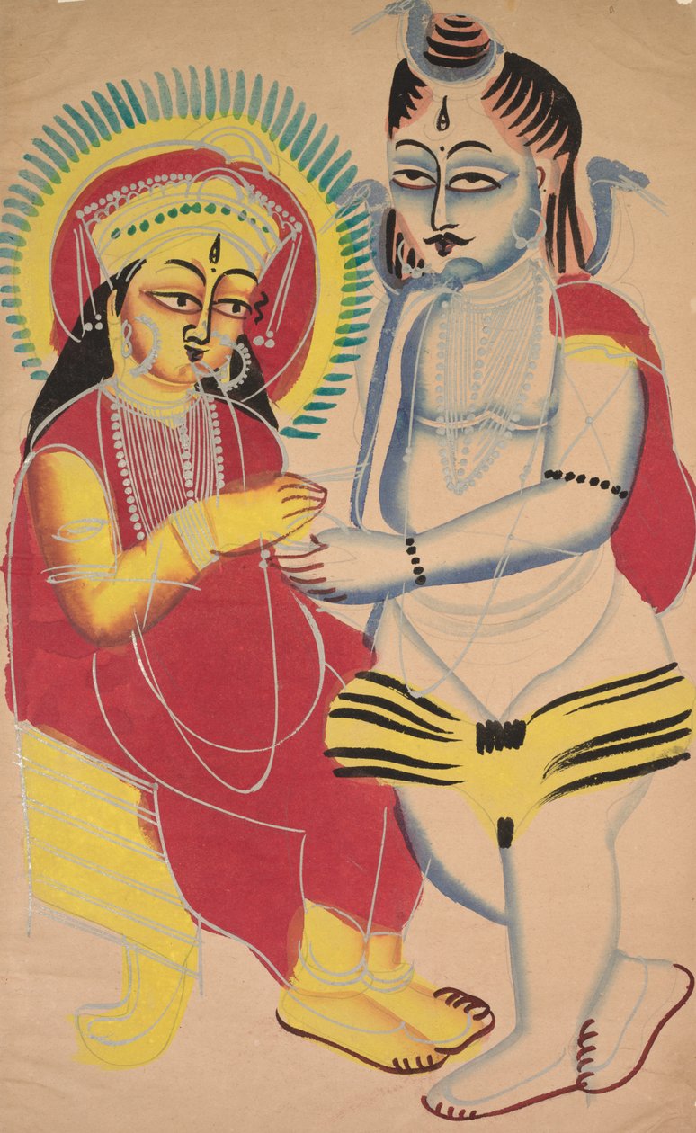 अन्नपूर्णा और शिव, 1800। द्वारा अज्ञात