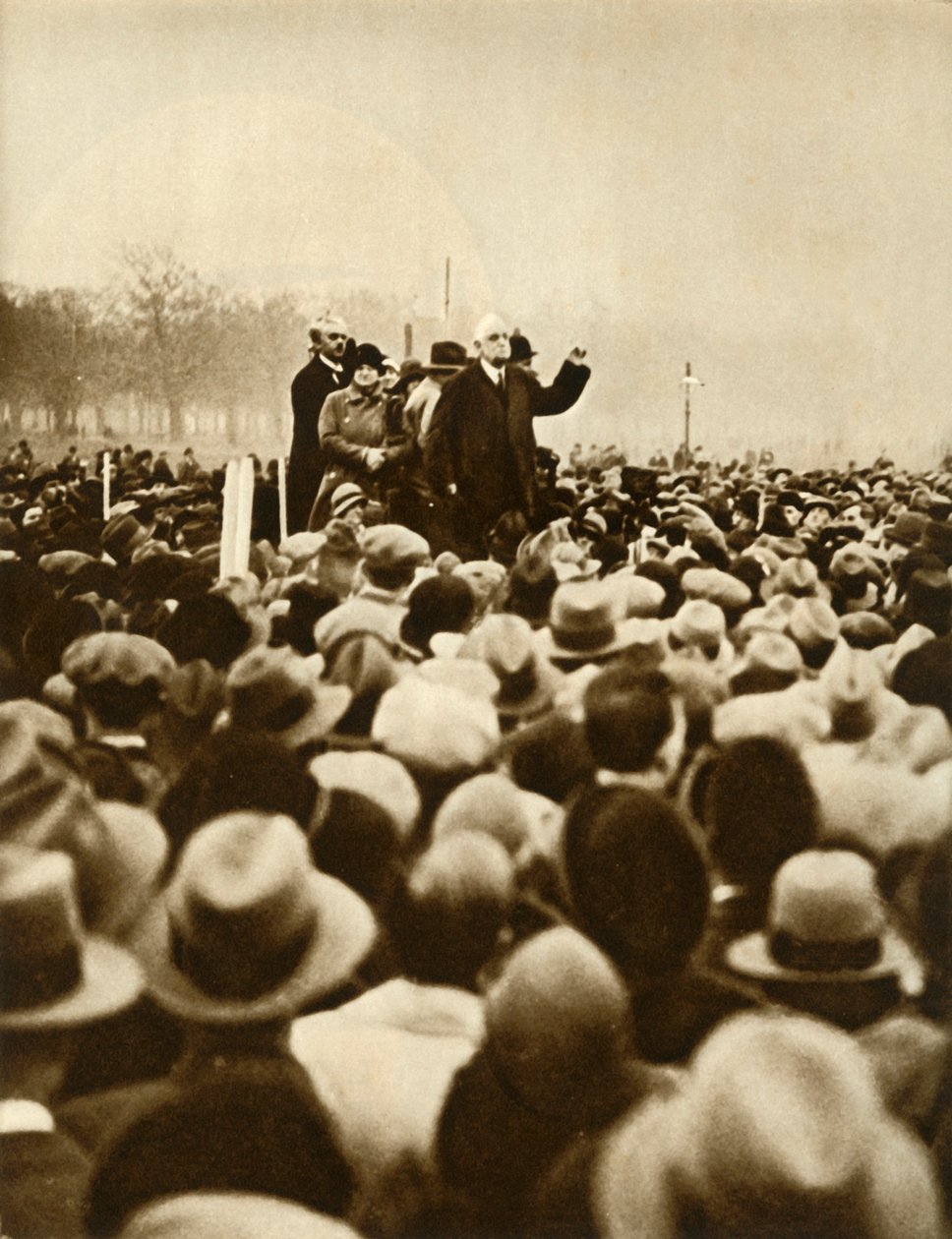 सरकार विरोधी प्रदर्शन, हाइड पार्क, लंदन, 6 फरवरी 1933, 1935. आई द्वारा अज्ञात