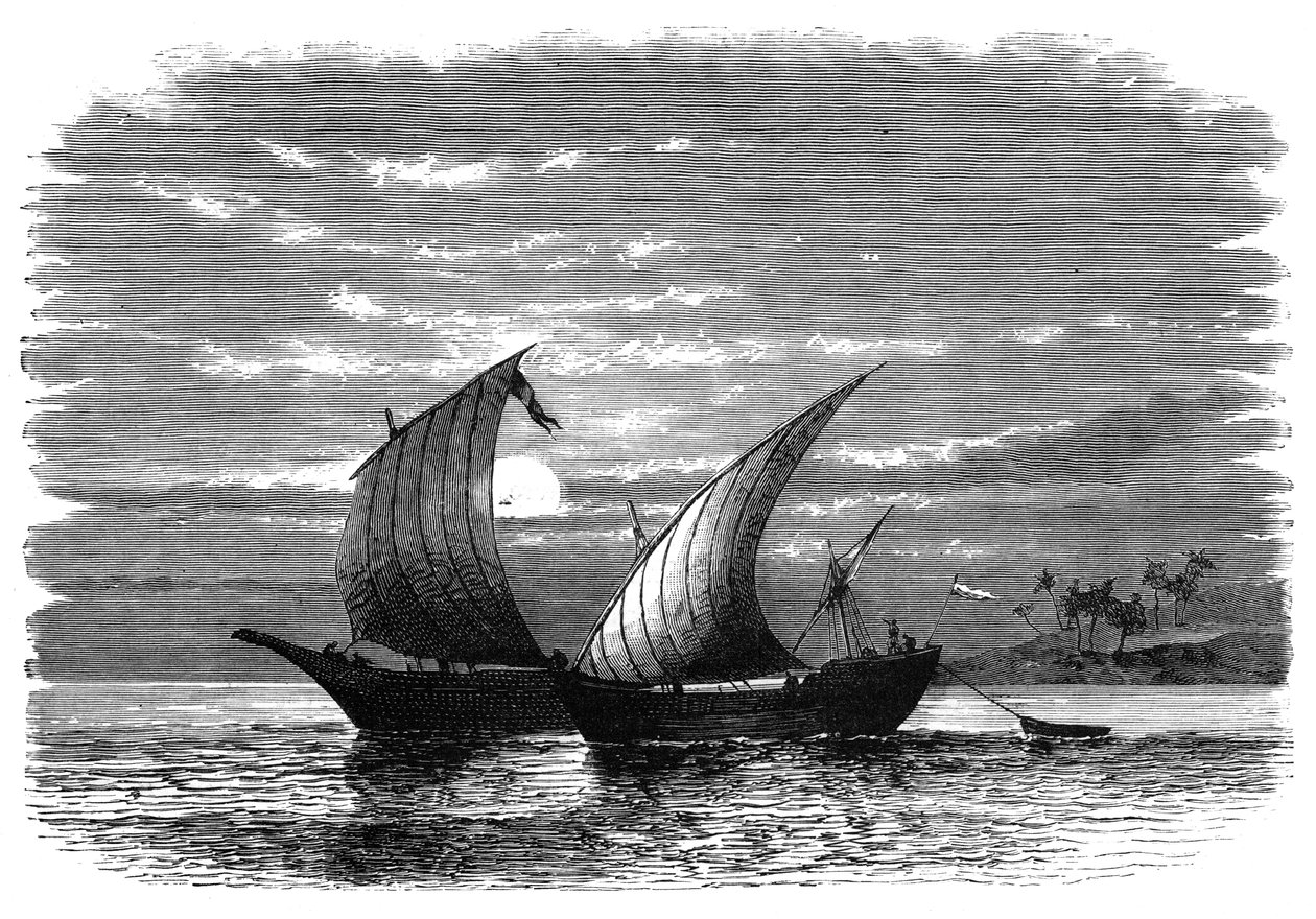 लाल सागर पर अरब dhows, c1890 द्वारा अज्ञात