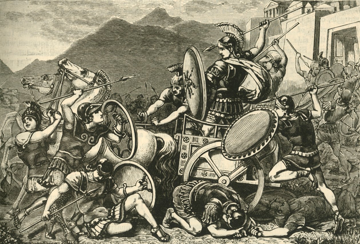 एरिस्टोमेन्स फाइटिंग हिज वे आउट आउट ऑफ ईरा, 1890। द्वारा अज्ञात
