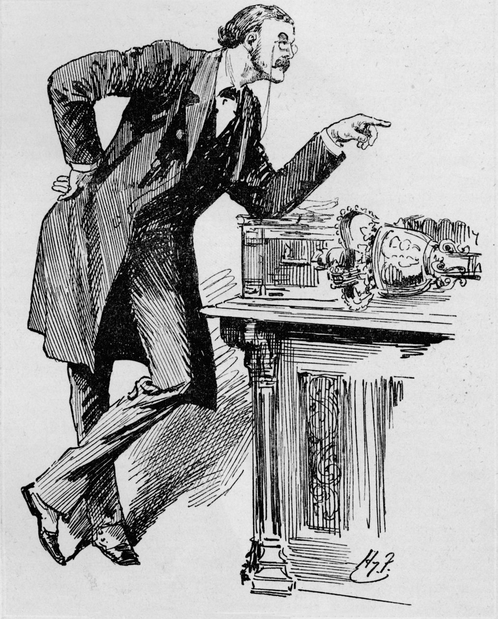 1890 के 1906 के हाउस ऑफ कॉमन्स में आर्थर बालफोर बोल रहे थे। द्वारा अज्ञात