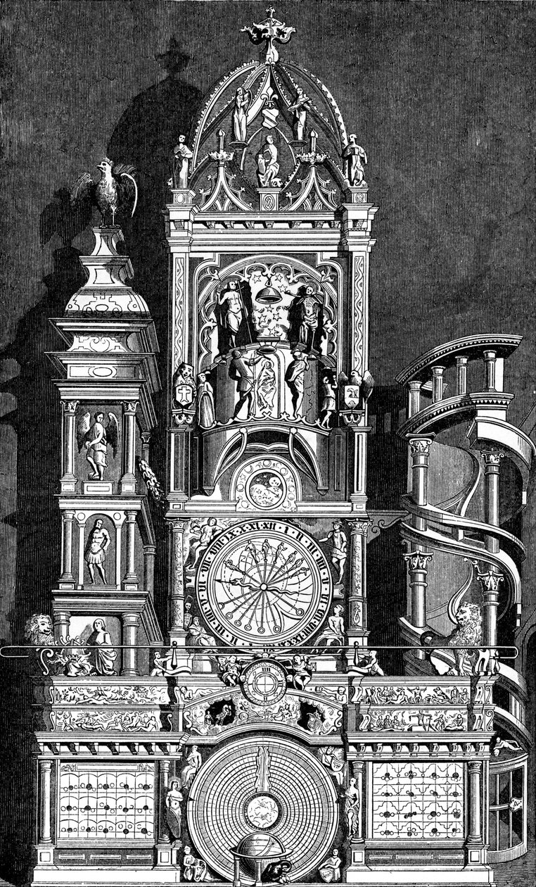 स्ट्रासबर्ग कैथेड्रल की खगोलीय घड़ी, 1573, 1870 द्वारा अज्ञात