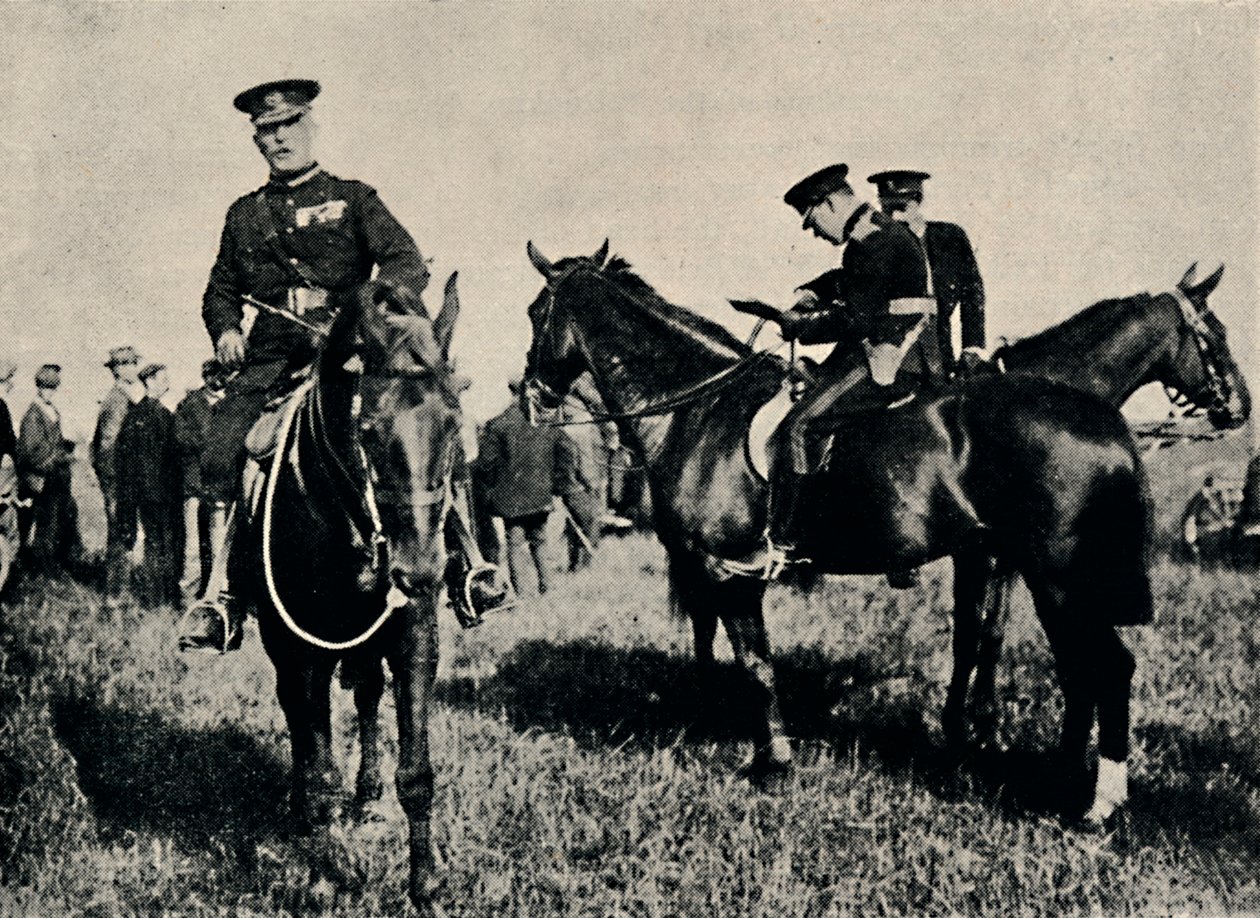 सैन्य युद्धाभ्यास में, c1916, 1945। द्वारा अज्ञात