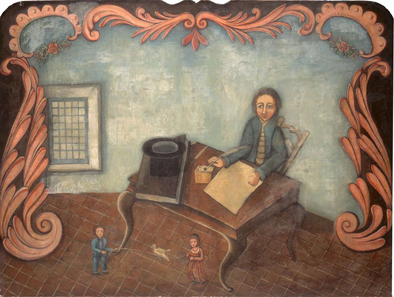लेखन मेज पर, सी. 1790. द्वारा अज्ञात