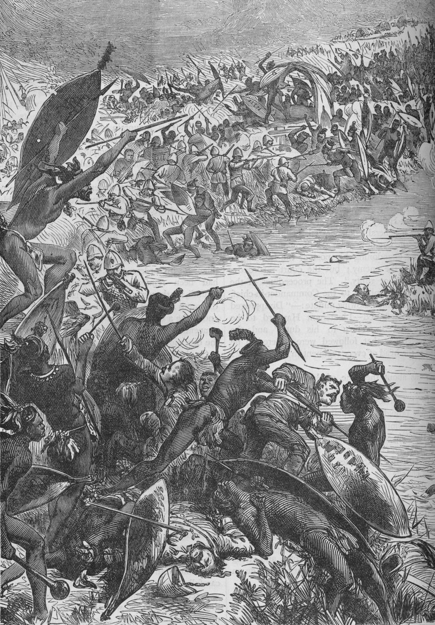 इंटोमे नदी, 1879, c1880 में आठवीं रेजिमेंट के एस्कॉर्ट पर जूलस का हमला द्वारा अज्ञात
