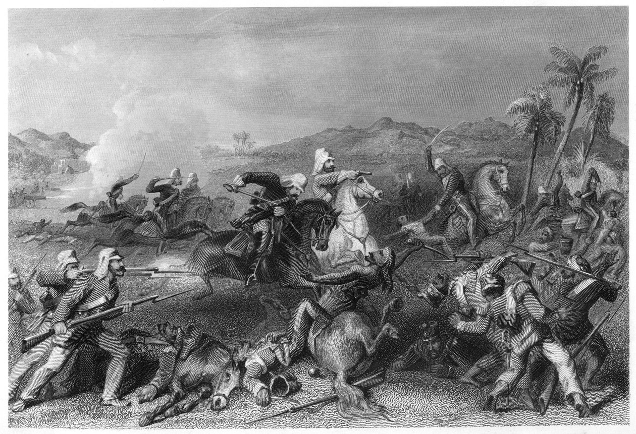 जनरल निकोल्सन अनियमित कैवेलरी, 1857, सी 1860 द्वारा सीलबोट उत्परिवर्ती पर हमला द्वारा अज्ञात