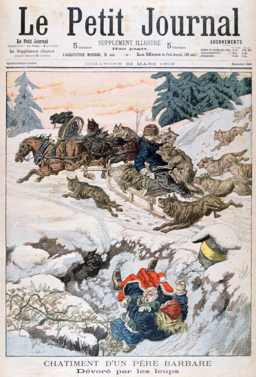 भेड़ियों द्वारा हमला, रूस, 1903 द्वारा अज्ञात