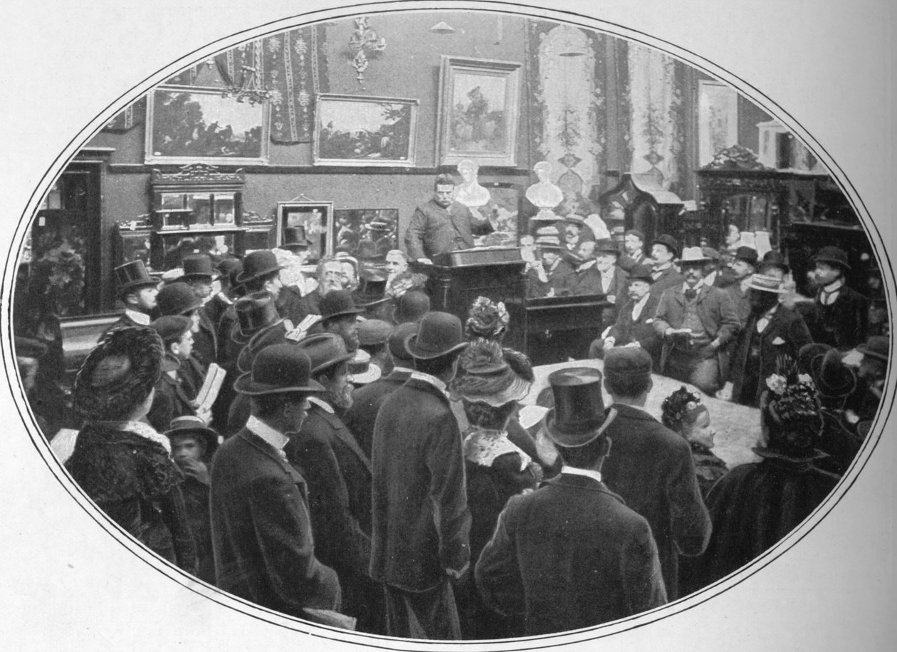 फिलिप्स के नीलामीकर्ताओं की प्रगति में नीलामी, लंदन, c1901 1901 द्वारा अज्ञात