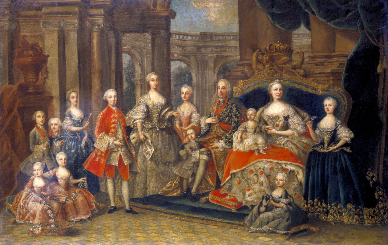 ऑस्ट्रियाई इंपीरियल परिवार, c1764 द्वारा अज्ञात