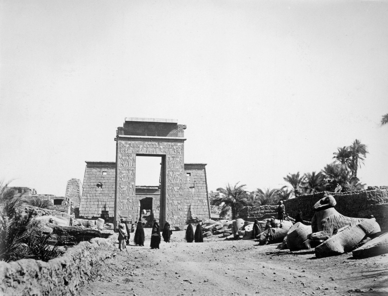 एवेन्यू ऑफ स्फिंक्स, कार्नक, मिस्र, 1878 द्वारा अज्ञात