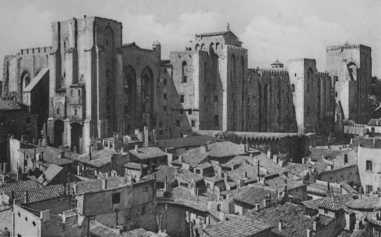 एविग्नन - पॉप्स पैलेस ईस्ट साइड, c1925 द्वारा अज्ञात