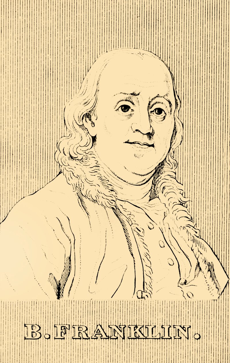 बी। फ्रैंकलिन, 1706-1790, 1830। द्वारा अज्ञात