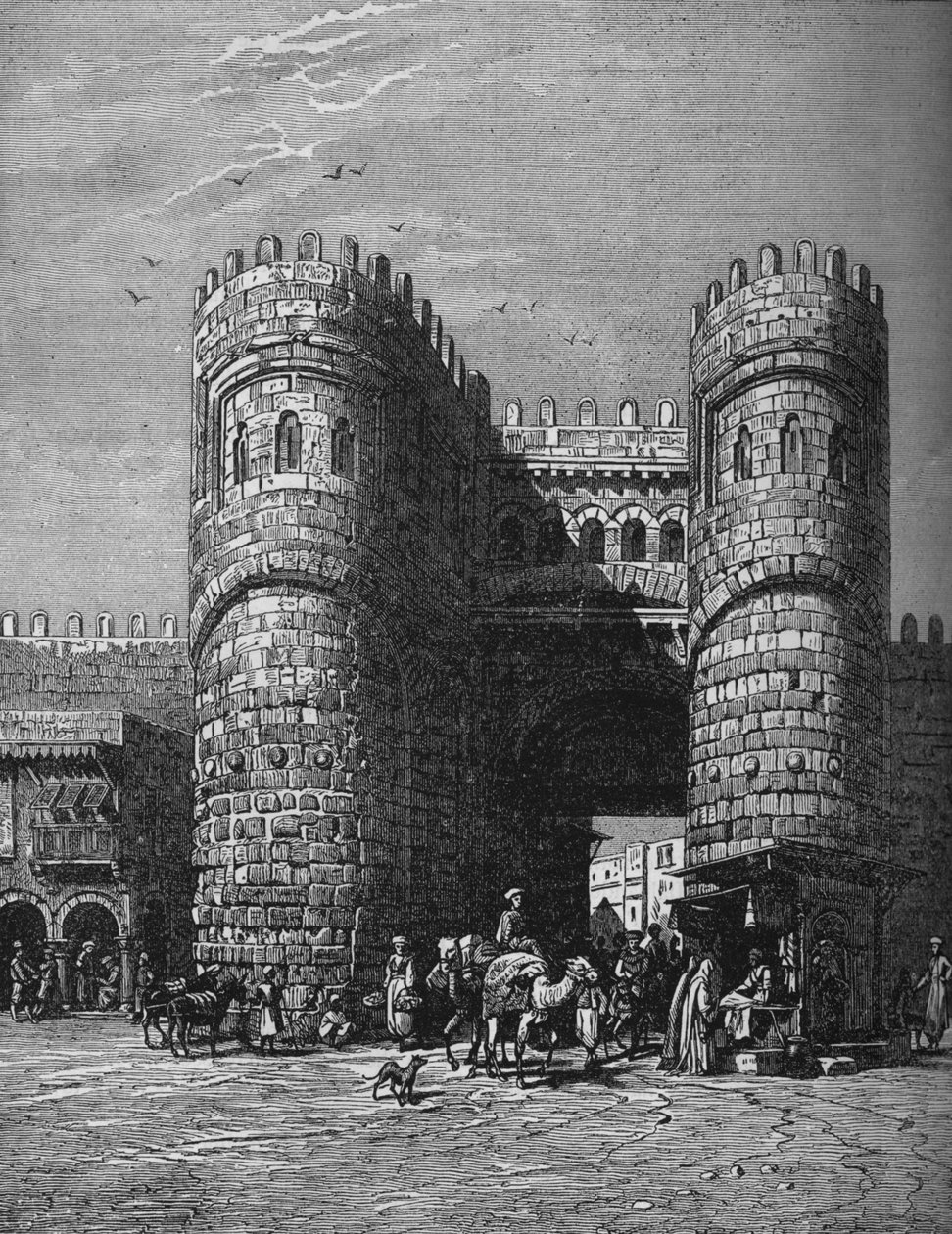 बाब-एल-फुटोह, काहिरा के गेट्स में से एक, 1878, सी 1882 द्वारा अज्ञात