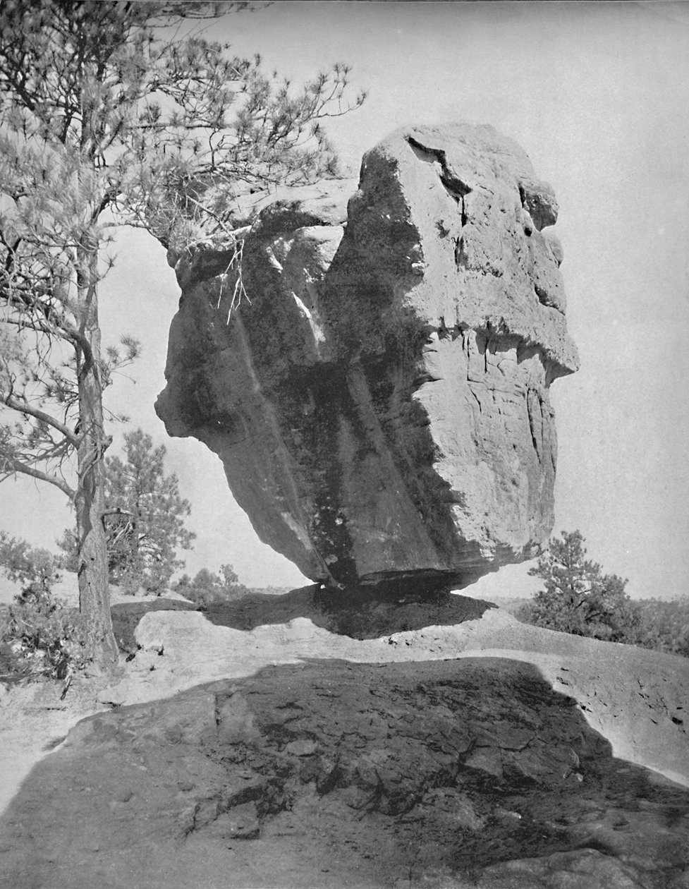 बैलेंस्ड रॉक, गार्डन ऑफ़ द गॉड्स, कर्नल, c1897। द्वारा अज्ञात