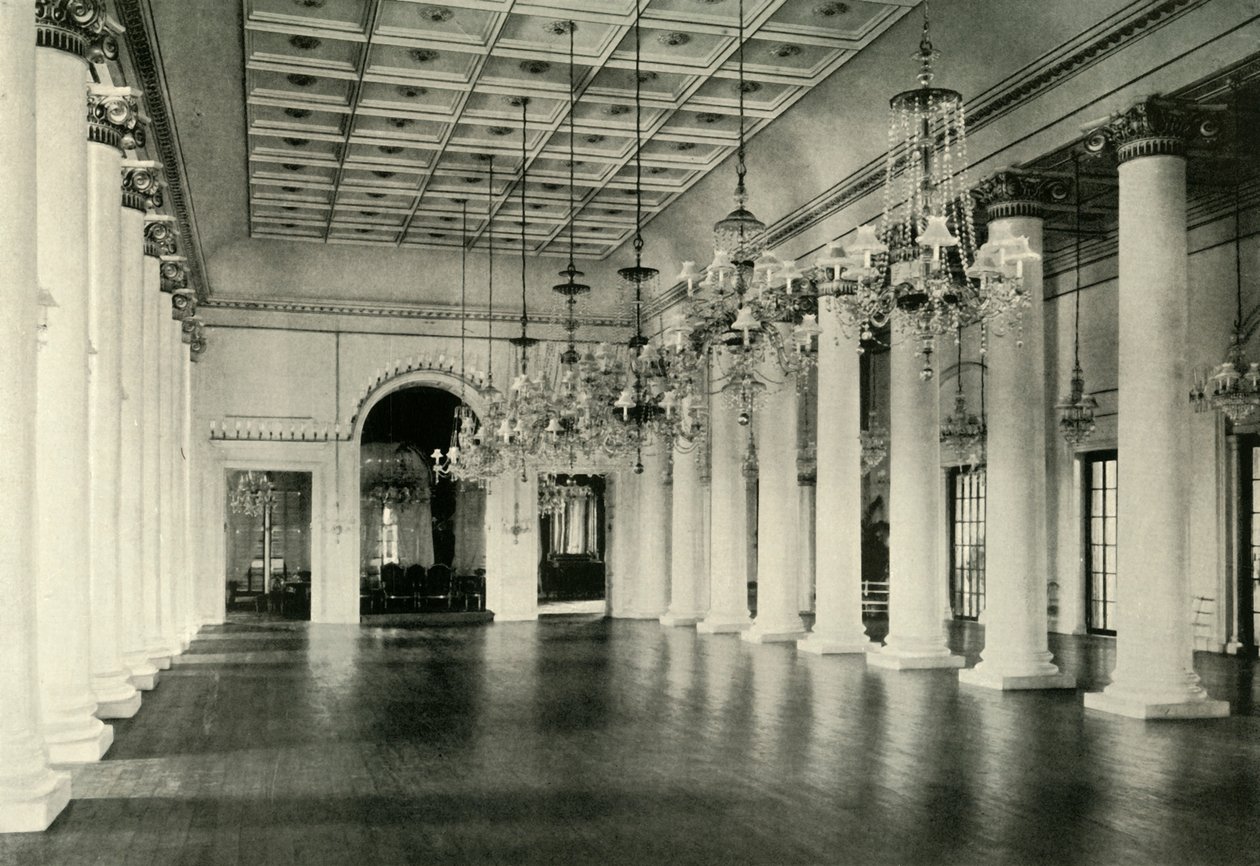 बॉल रूम, गवर्नमेंट हाउस, 1925। द्वारा अज्ञात