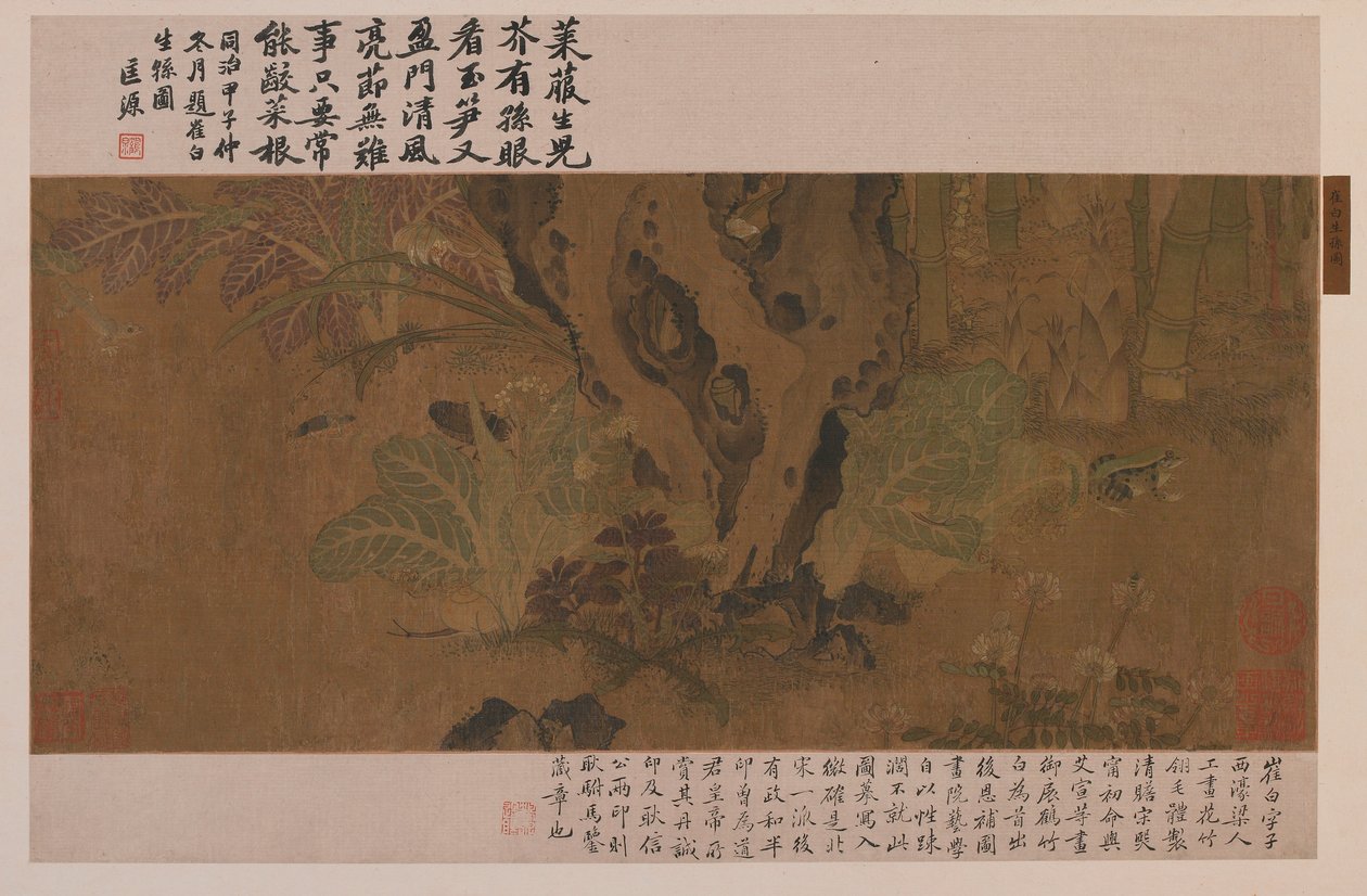 बांस, मेंढक और कीड़े, मिंग राजवंश, 1368-1644। द्वारा अज्ञात