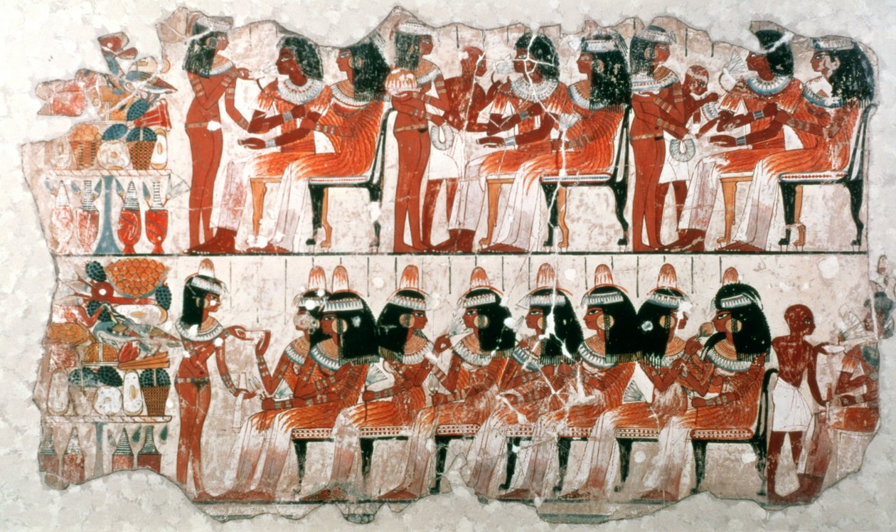 भोज दृश्य, 1350 ई.पू. द्वारा अज्ञात