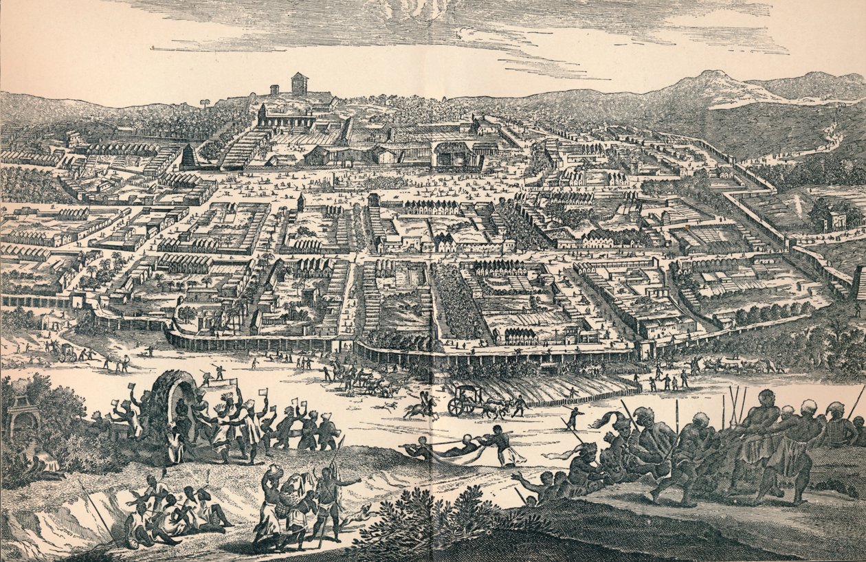 बोंजा लोवांगरी, द कैपिटल ऑफ द प्रीयर किंगडम ऑफ लवंगो, c1670, 1903 द्वारा अज्ञात