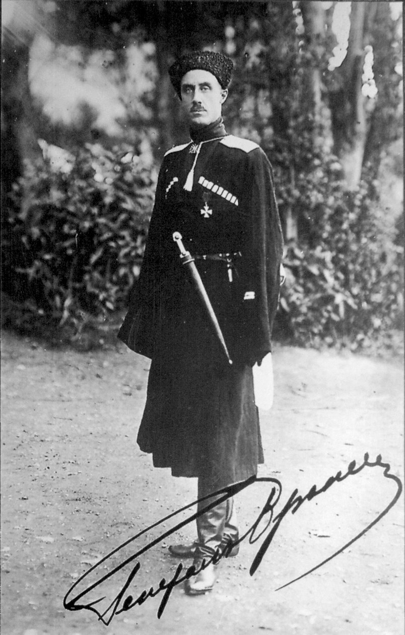 बैरन प्योत्र निकोलायेविच रैंगल, रूसी नागरिक युद्ध के श्वेत सेनापति, 1919। द्वारा अज्ञात