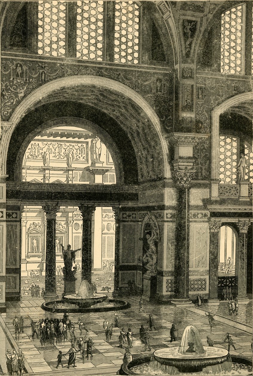 काराकाला के स्नानागार, 1890। द्वारा अज्ञात
