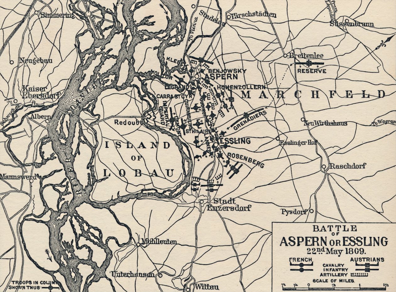 एस्पर या एस्लिंग की लड़ाई, 22 मई 1809, 1896 द्वारा अज्ञात