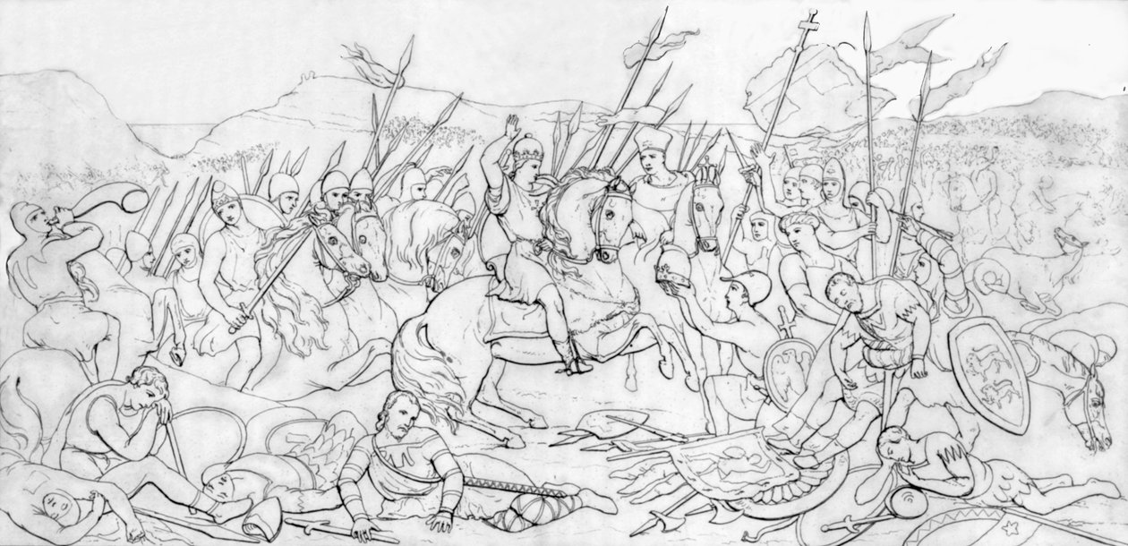 हेस्टिंग्स की लड़ाई, 1066, 1835। द्वारा अज्ञात