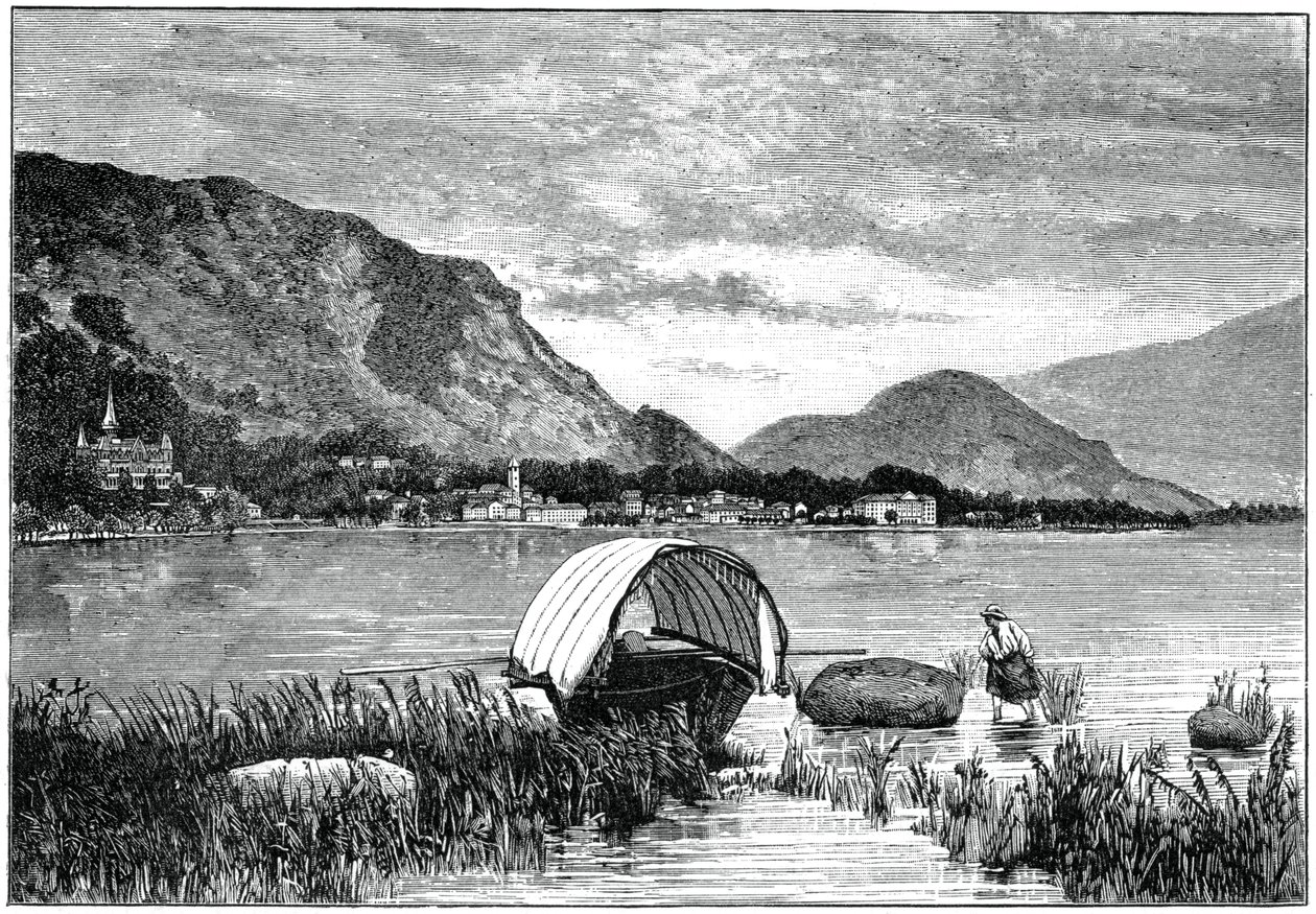 बाओनो, मैगीगोर झील पर, उत्तरी इटली, 1900 द्वारा अज्ञात