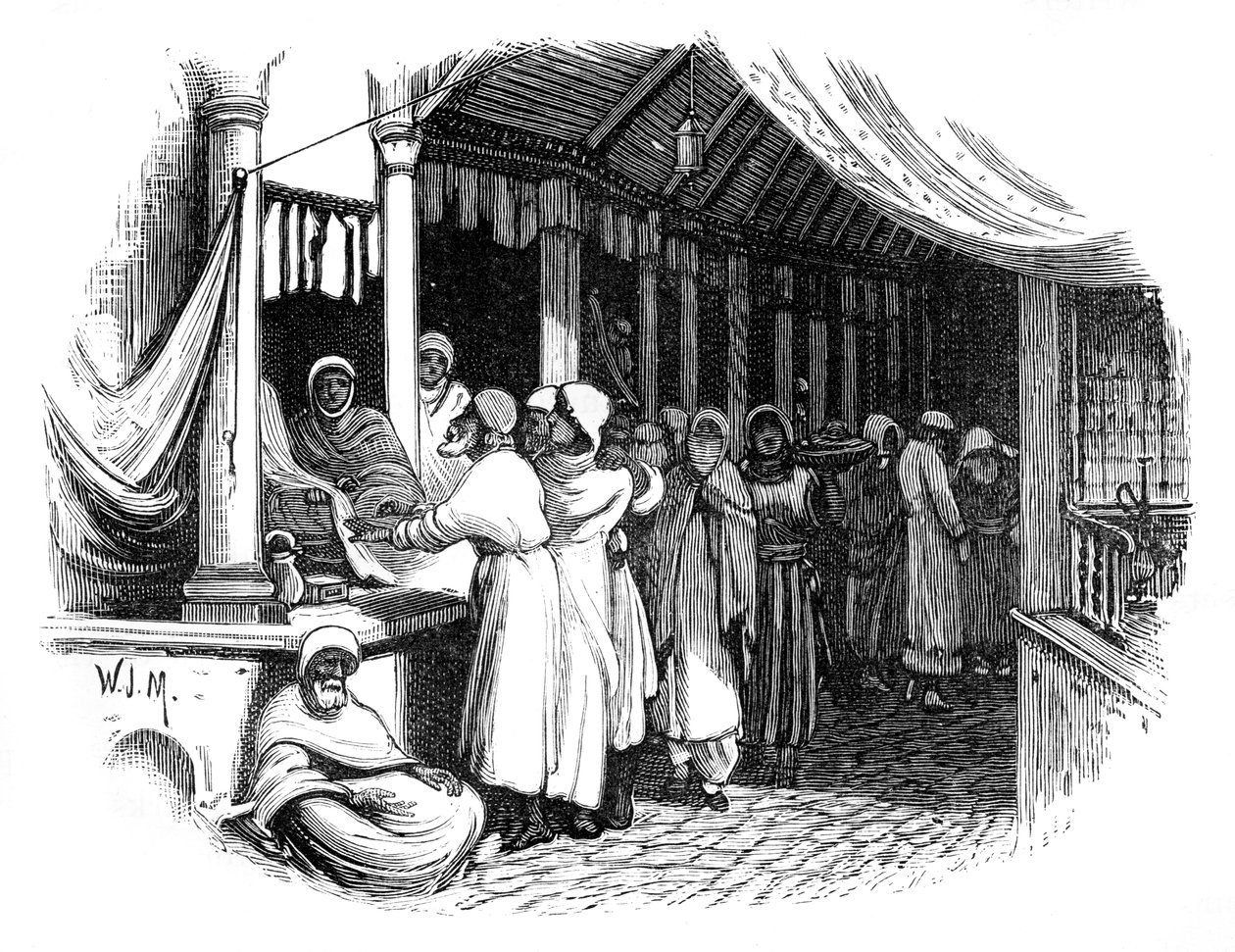 कॉन्सटेंटिनोपल में बाज़ार, c1888 द्वारा अज्ञात