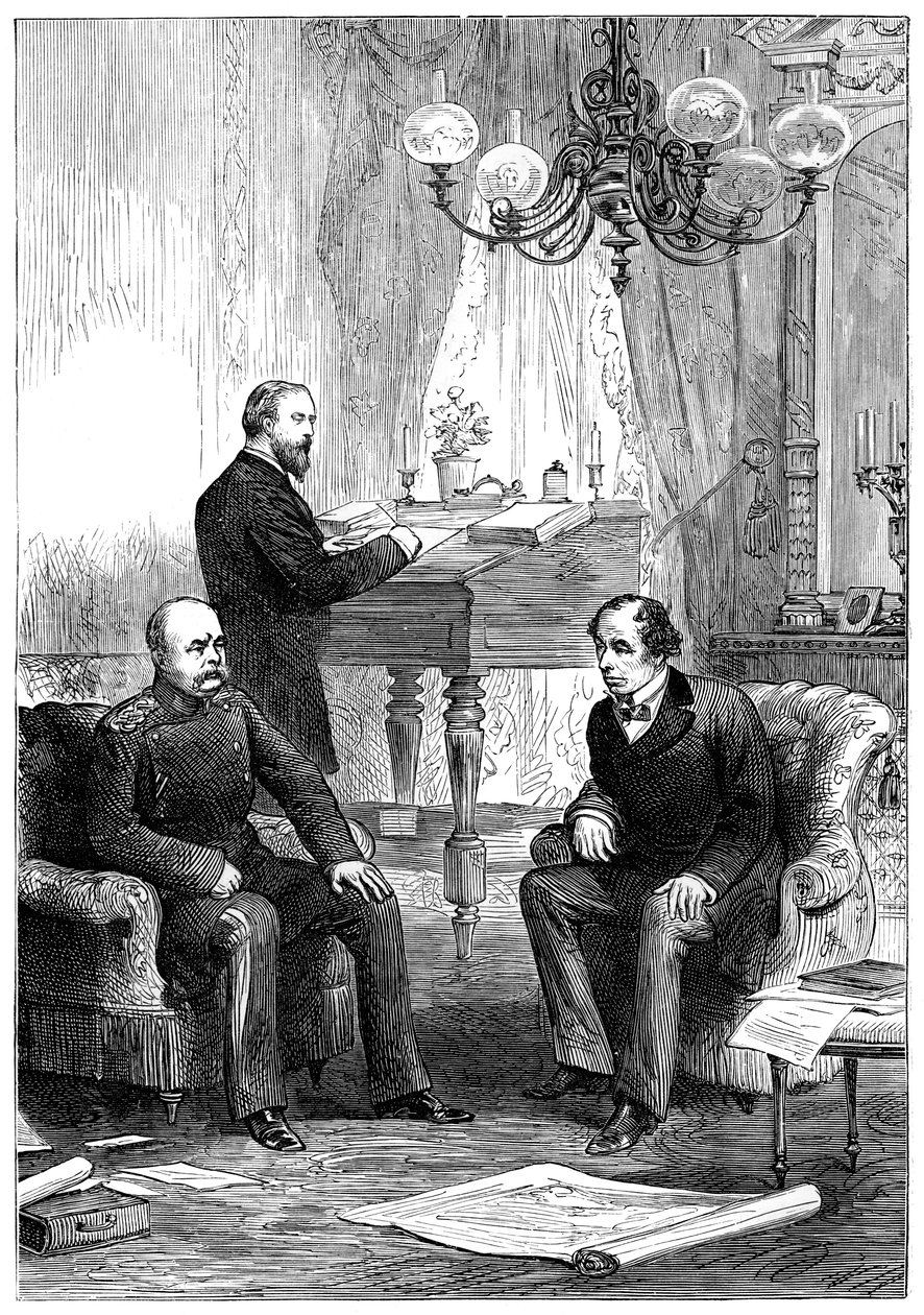 बेंजामिन डिसरायली 1804-1881 बैठक ओटो वॉन बिस्मार्क 1815-1898, बर्लिन, 1878 द्वारा अज्ञात