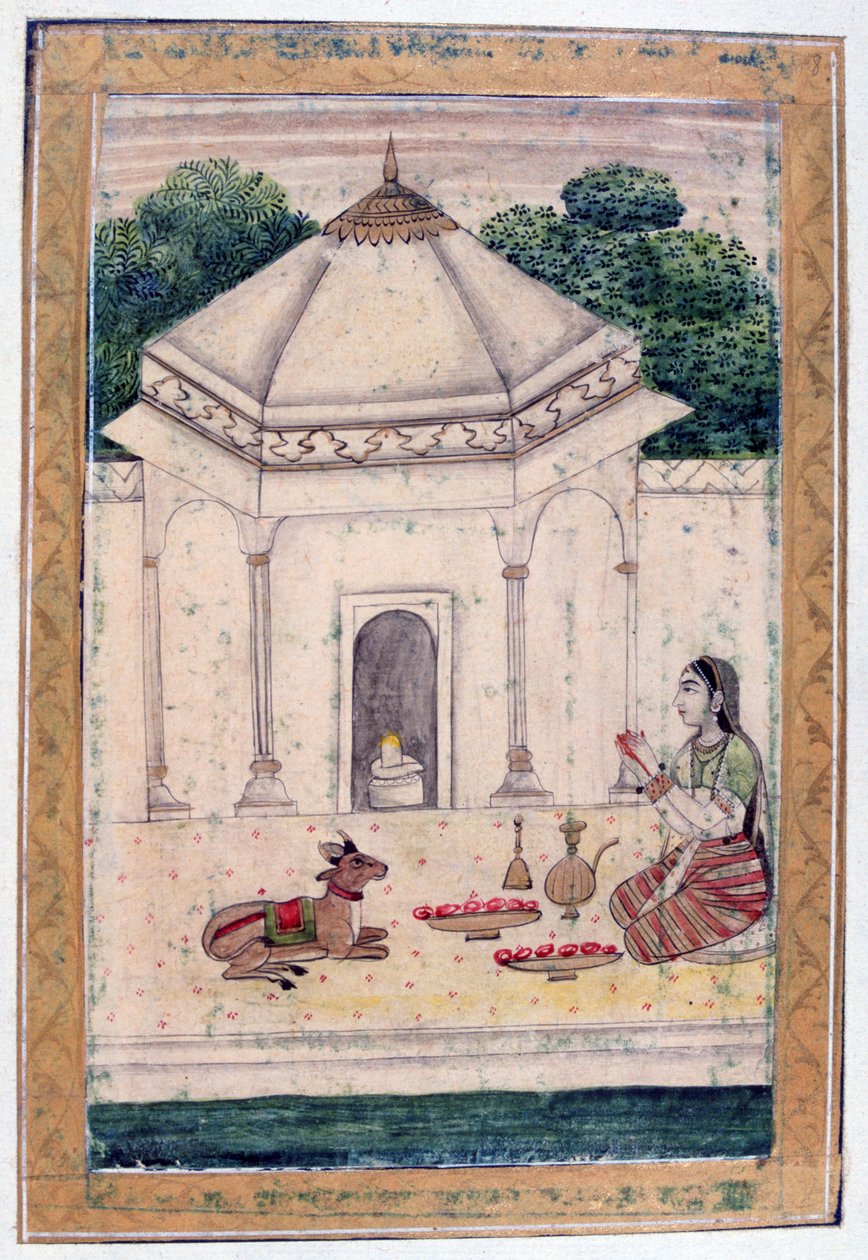 Bhairavi Ragini, Ragamala Album, School of Rajasthan, 19th century द्वारा अज्ञात