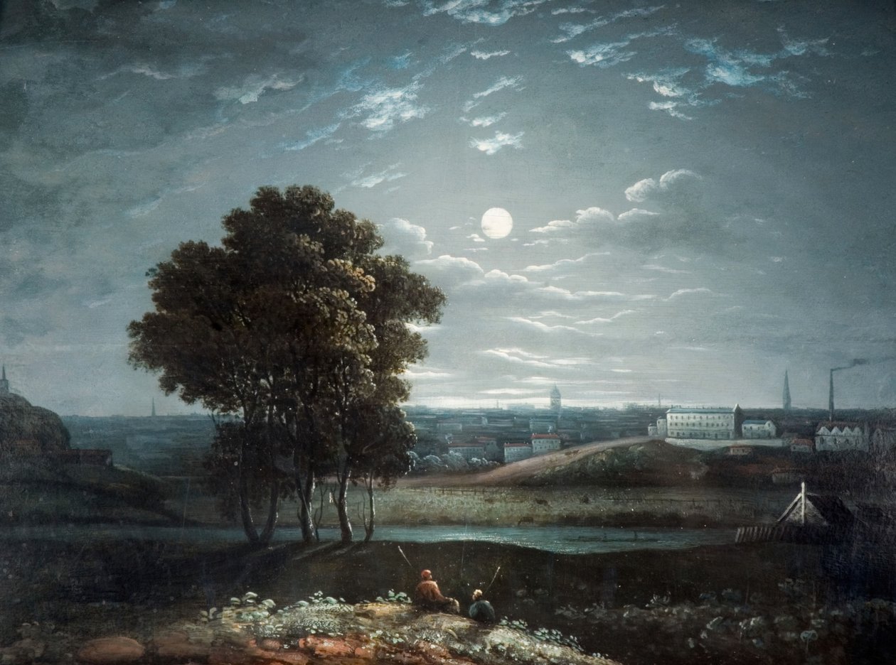 मूनलाइट द्वारा बर्मिंघम, 1800-1850। द्वारा अज्ञात
