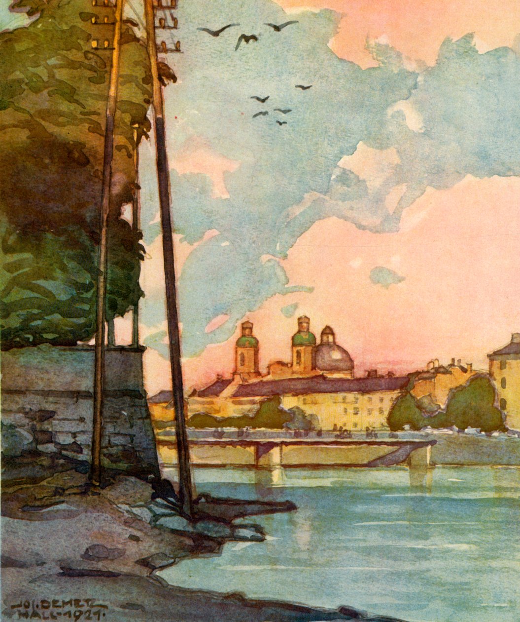 इनब्रुक का दृश्य, नदी इन की अनदेखी, c1929। द्वारा अज्ञात