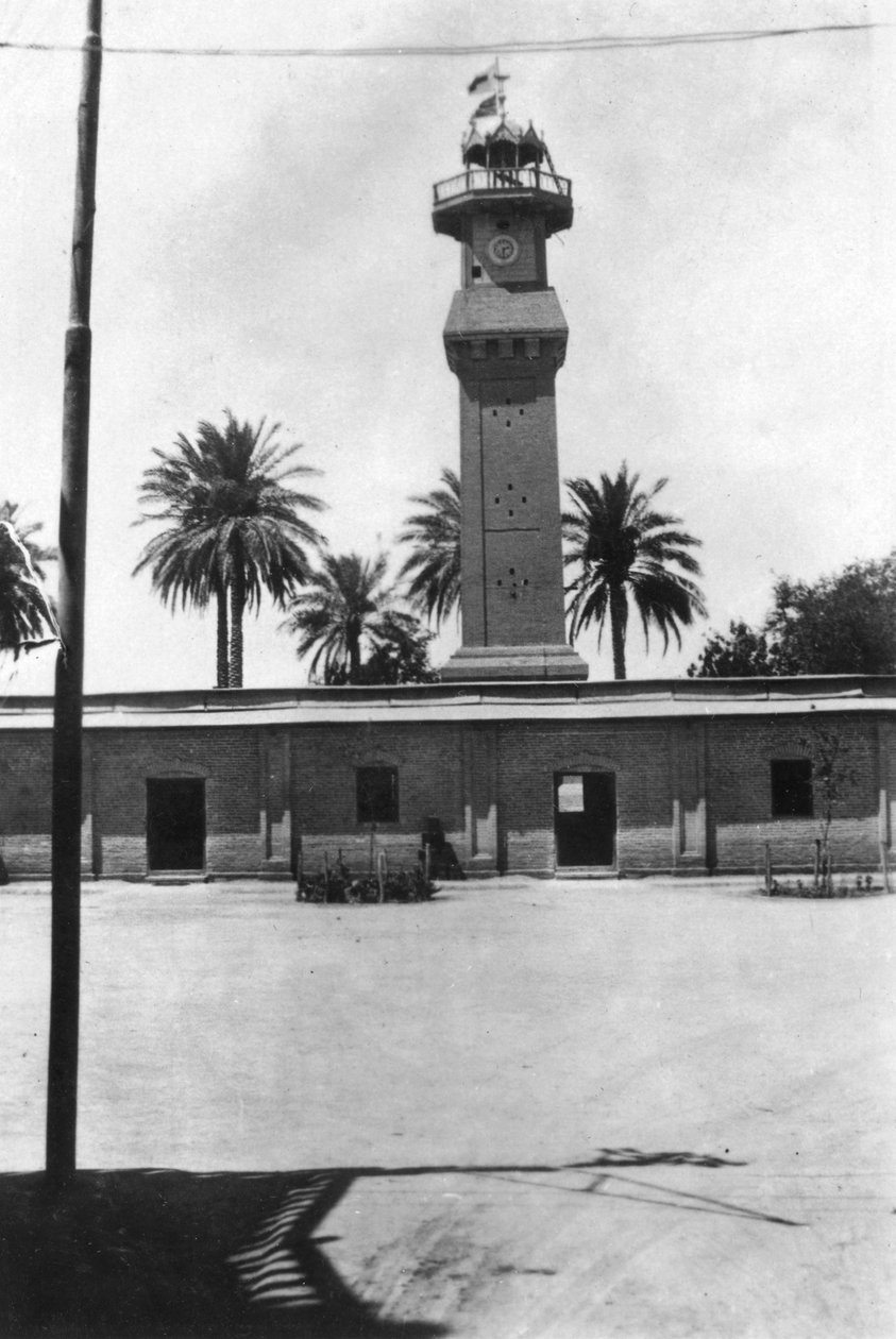 ब्लॉक टॉवर, 31 वां ब्रिटिश सामान्य अस्पताल, बगदाद, मेसोपोटामिया, WWI, 1918 द्वारा अज्ञात