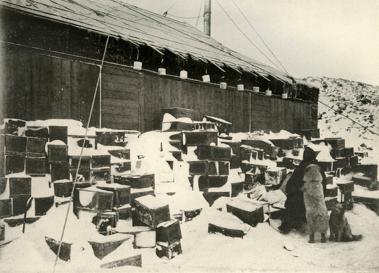 बर्फ के ब्लॉक ... वाष्पीकरण की दर का पता लगाने के लिए, 1908, 1909 द्वारा अज्ञात