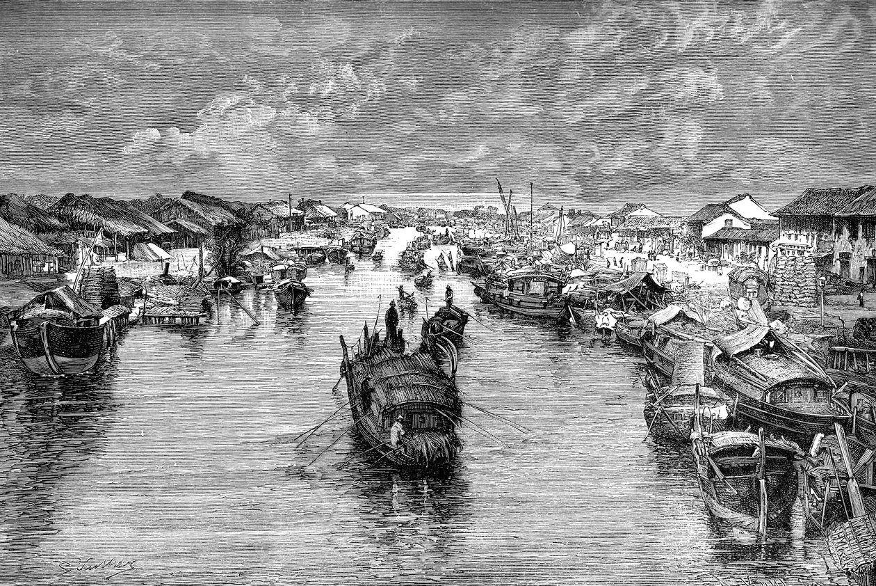 वियतनाम, 1895 के पास साइगॉन के पास, चीनी अरोयो पर नाव द्वारा अज्ञात