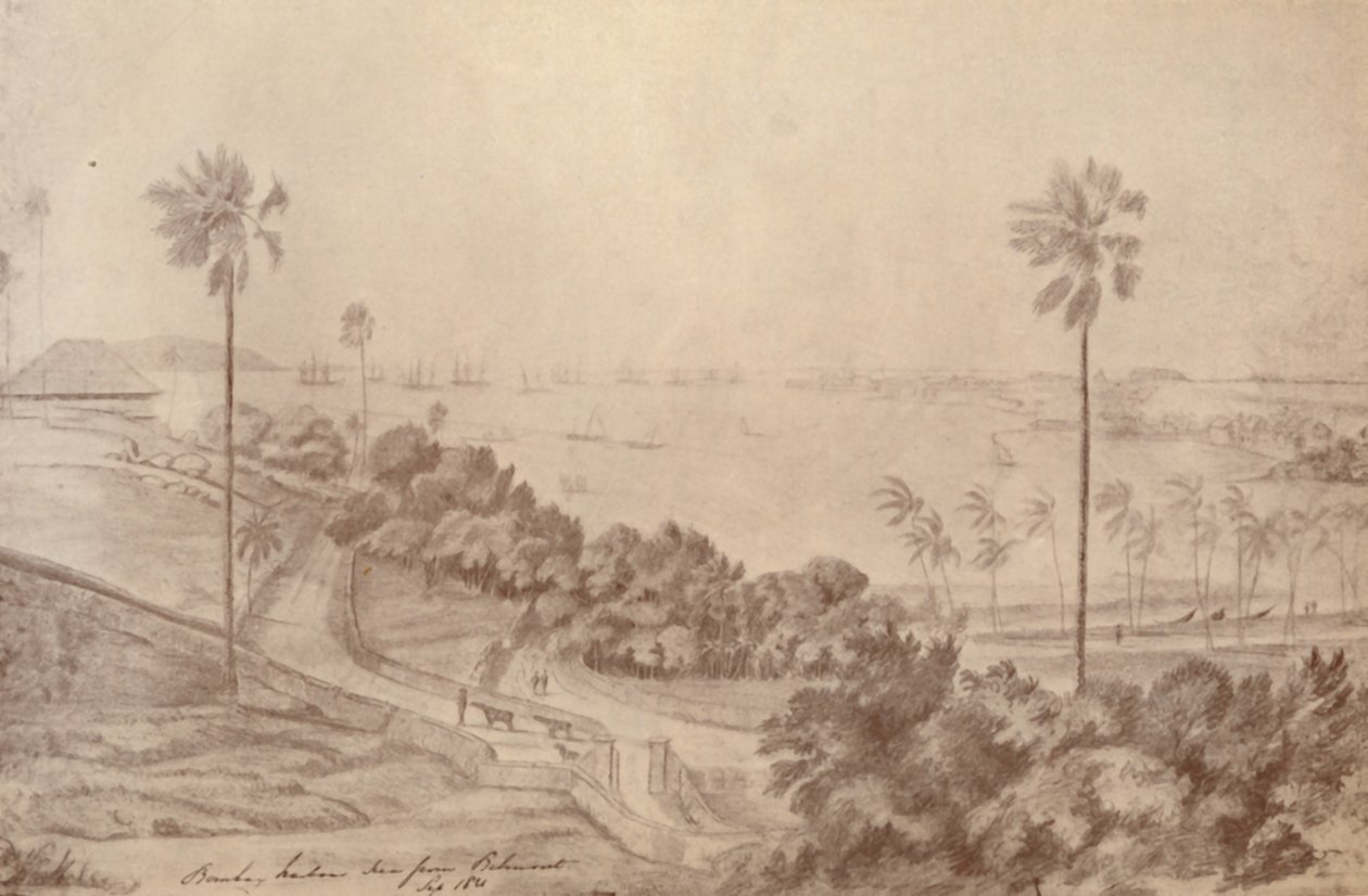 बॉम्बे हार्बर - बेलमोंट से देखा गया, सितंबर 1821, 1936। द्वारा अज्ञात