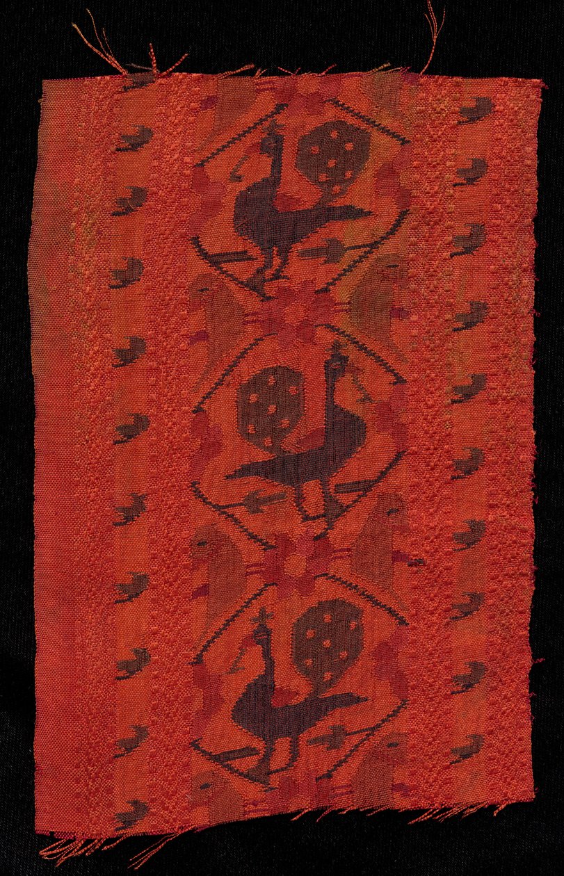 मोर डिजाइन के साथ सीमा, 1600s। द्वारा अज्ञात
